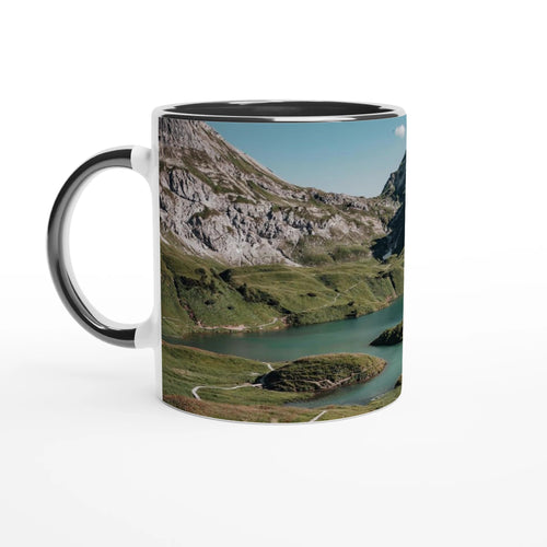 Allgäuer Bergsee 1 " 325ml mit Farbe an der Innenseite Keramikschwarz - Chris-Frumolt-Shop