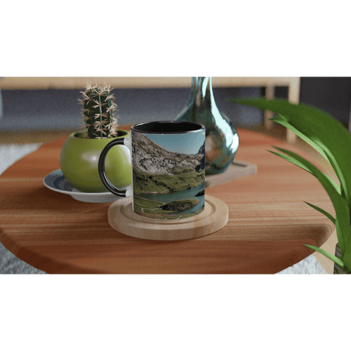 Allgäuer Bergsee 1 " 325ml mit Farbe an der Innenseite Keramikschwarz - Chris-Frumolt-Shop