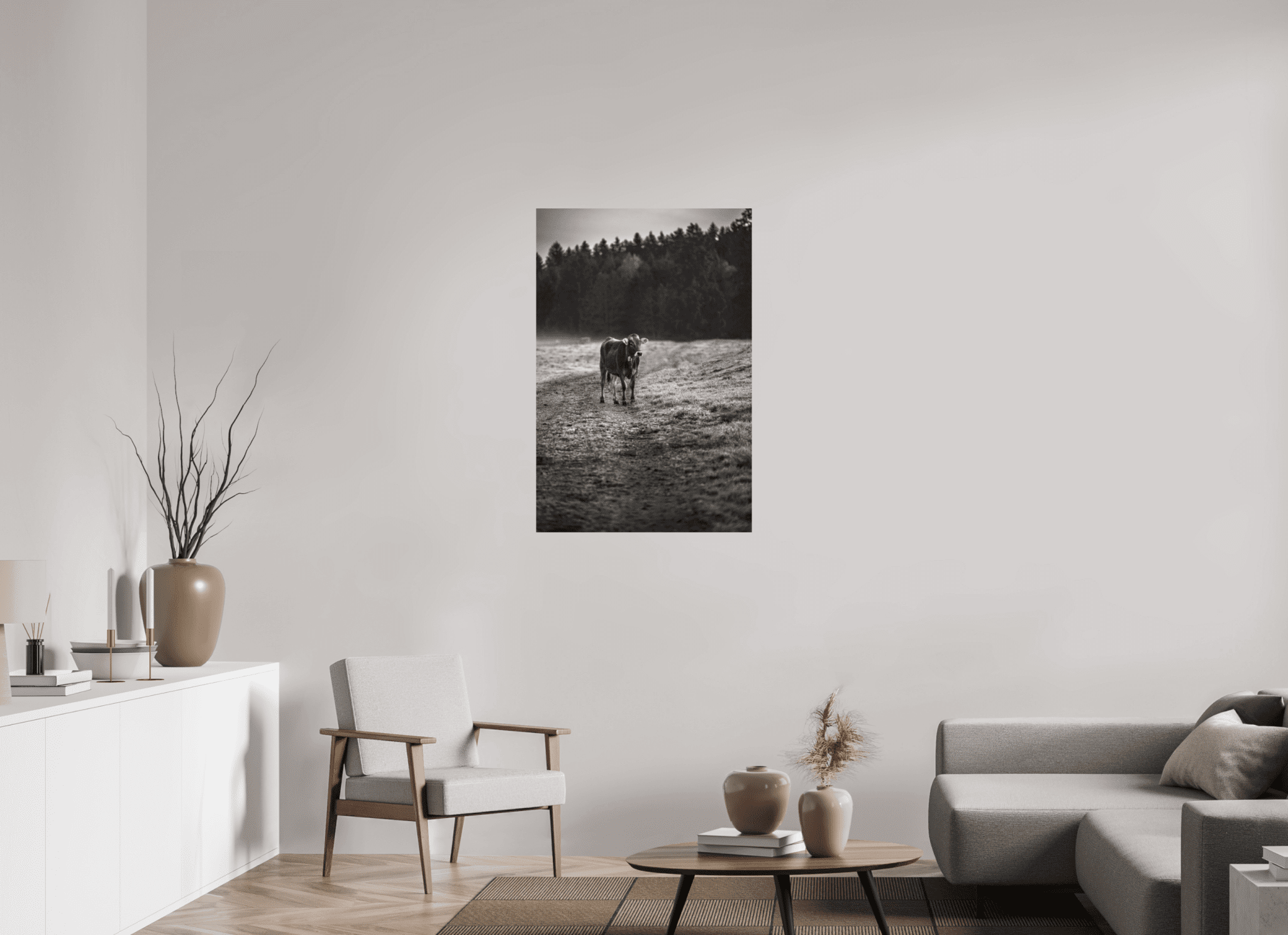 Allgäuer Kuh III SchwarzWeiß Foto - Chris - Frumolt - Shop