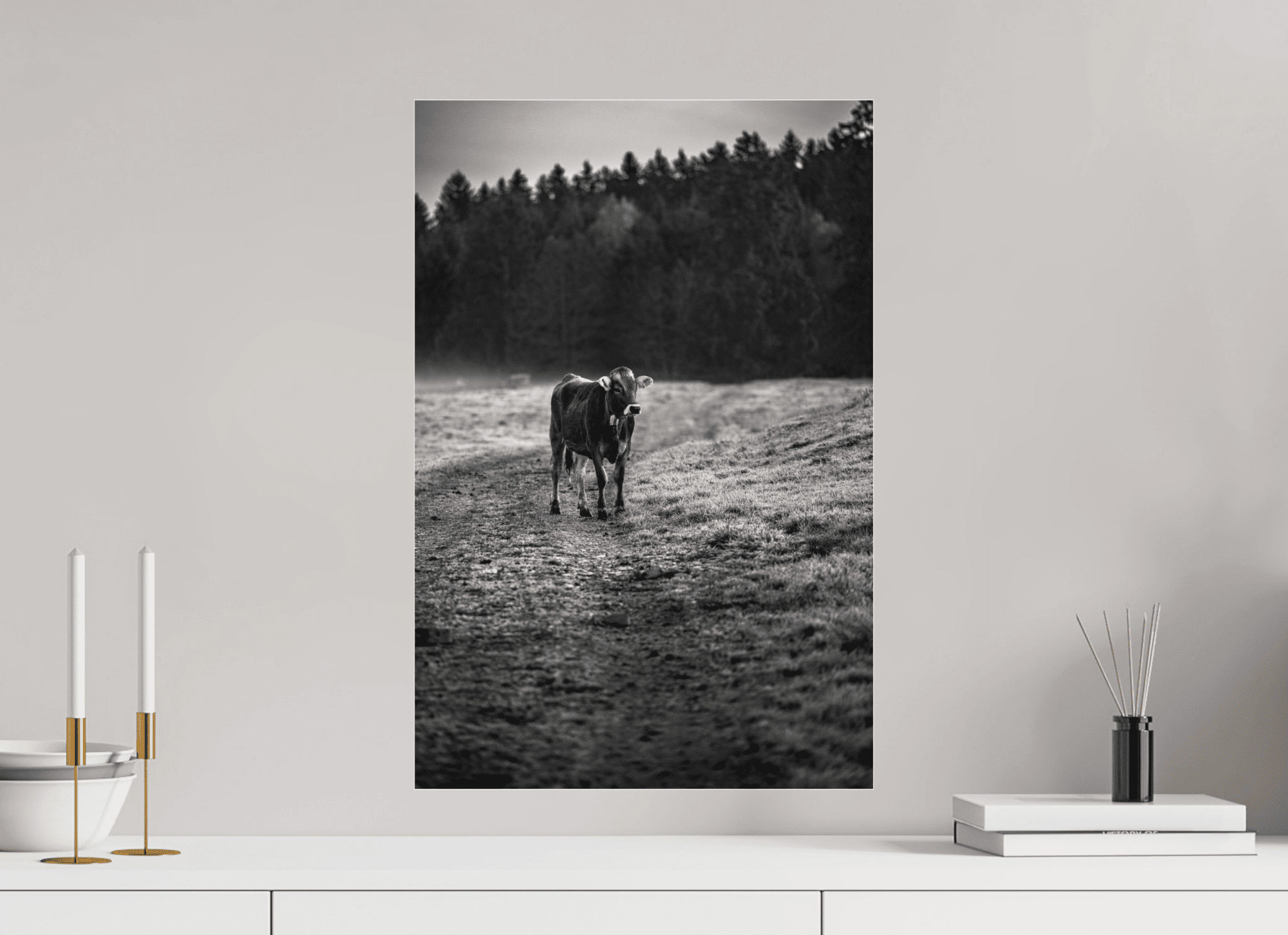 Allgäuer Kuh III SchwarzWeiß Foto - Chris - Frumolt - Shop