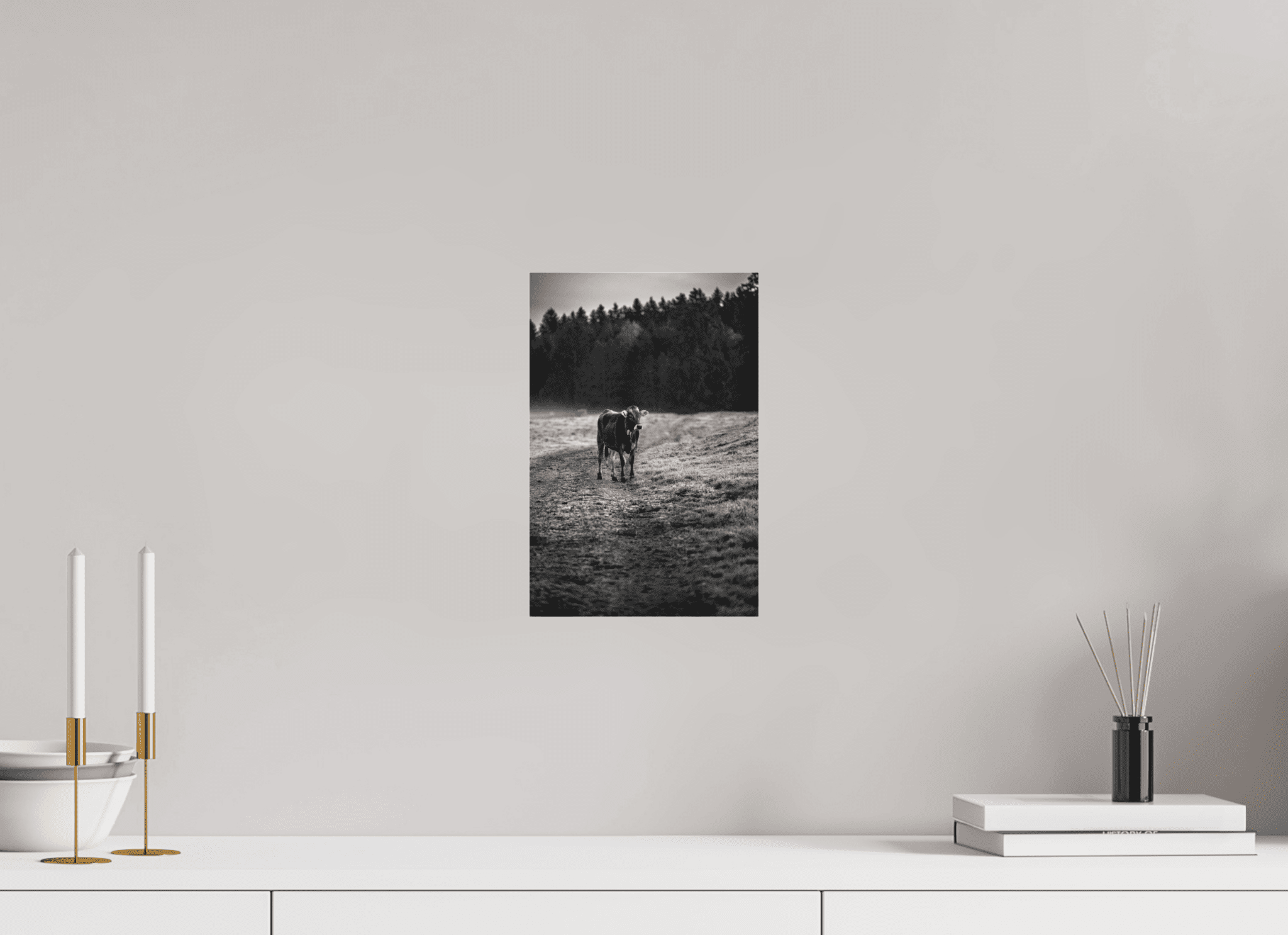 Allgäuer Kuh III SchwarzWeiß Foto - Chris - Frumolt - Shop