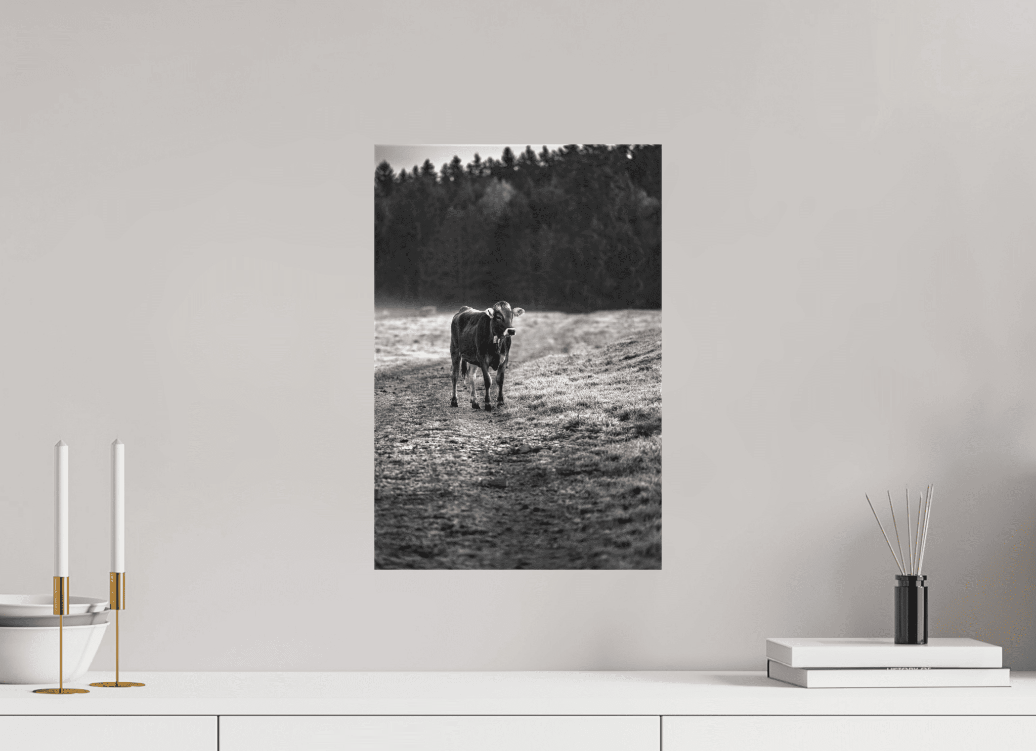 Allgäuer Kuh III SchwarzWeiß Foto - Chris - Frumolt - Shop