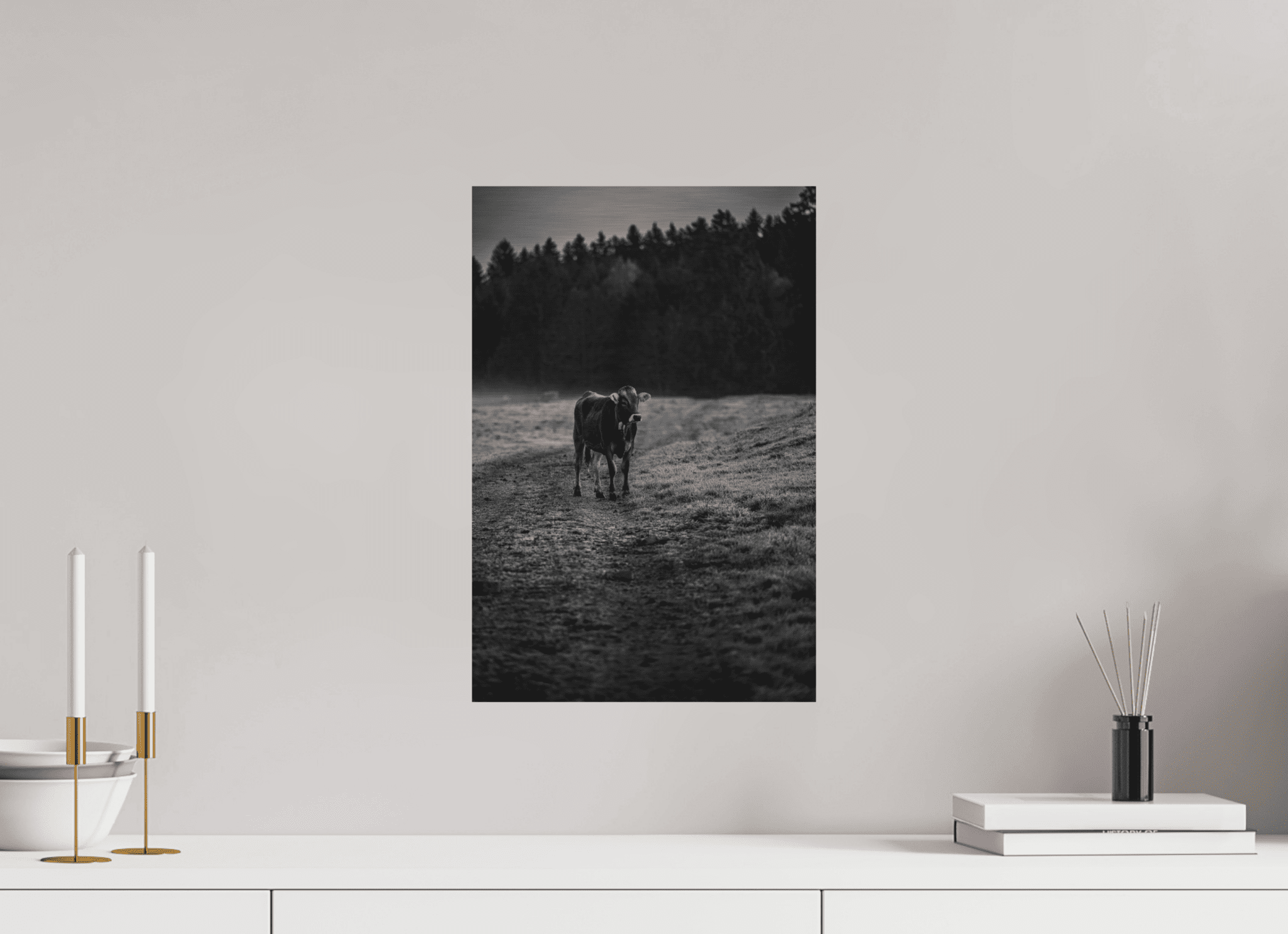 Allgäuer Kuh III SchwarzWeiß Foto - Chris - Frumolt - Shop