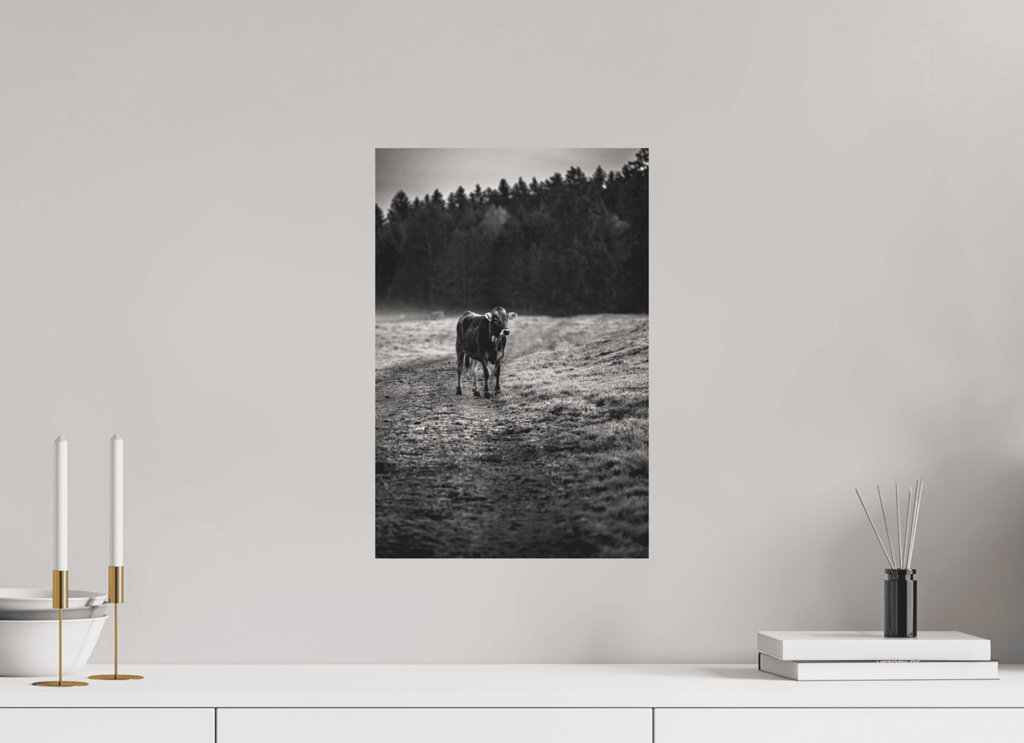 Allgäuer Kuh III SchwarzWeiß Foto - Chris - Frumolt - Shop