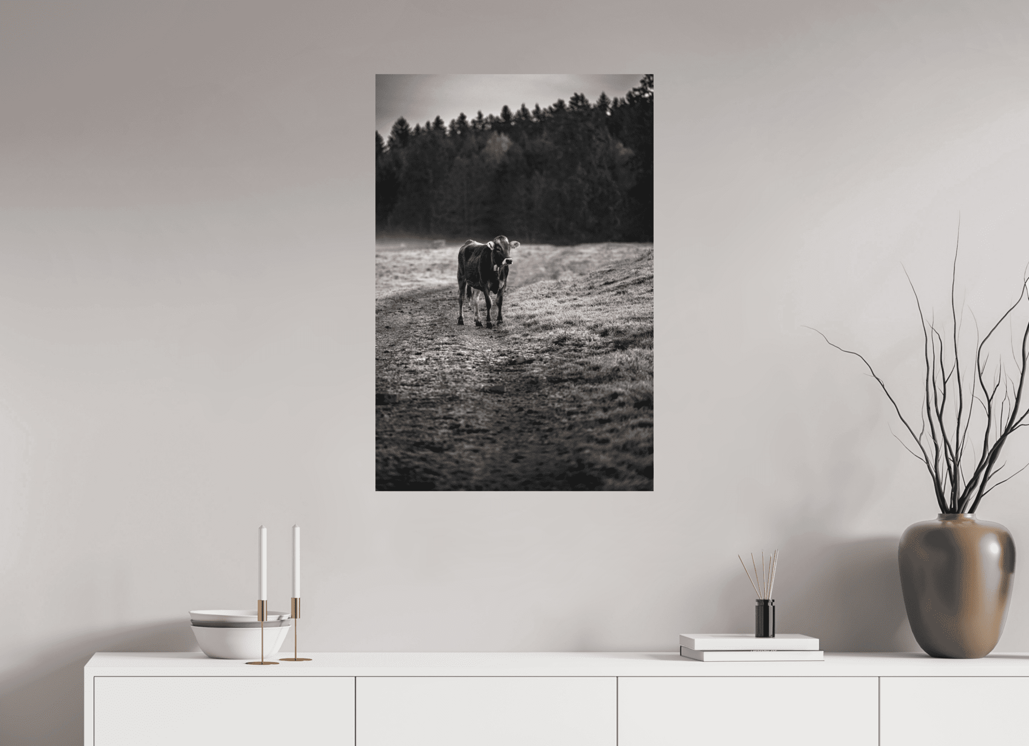 Allgäuer Kuh III SchwarzWeiß Foto - Chris - Frumolt - Shop