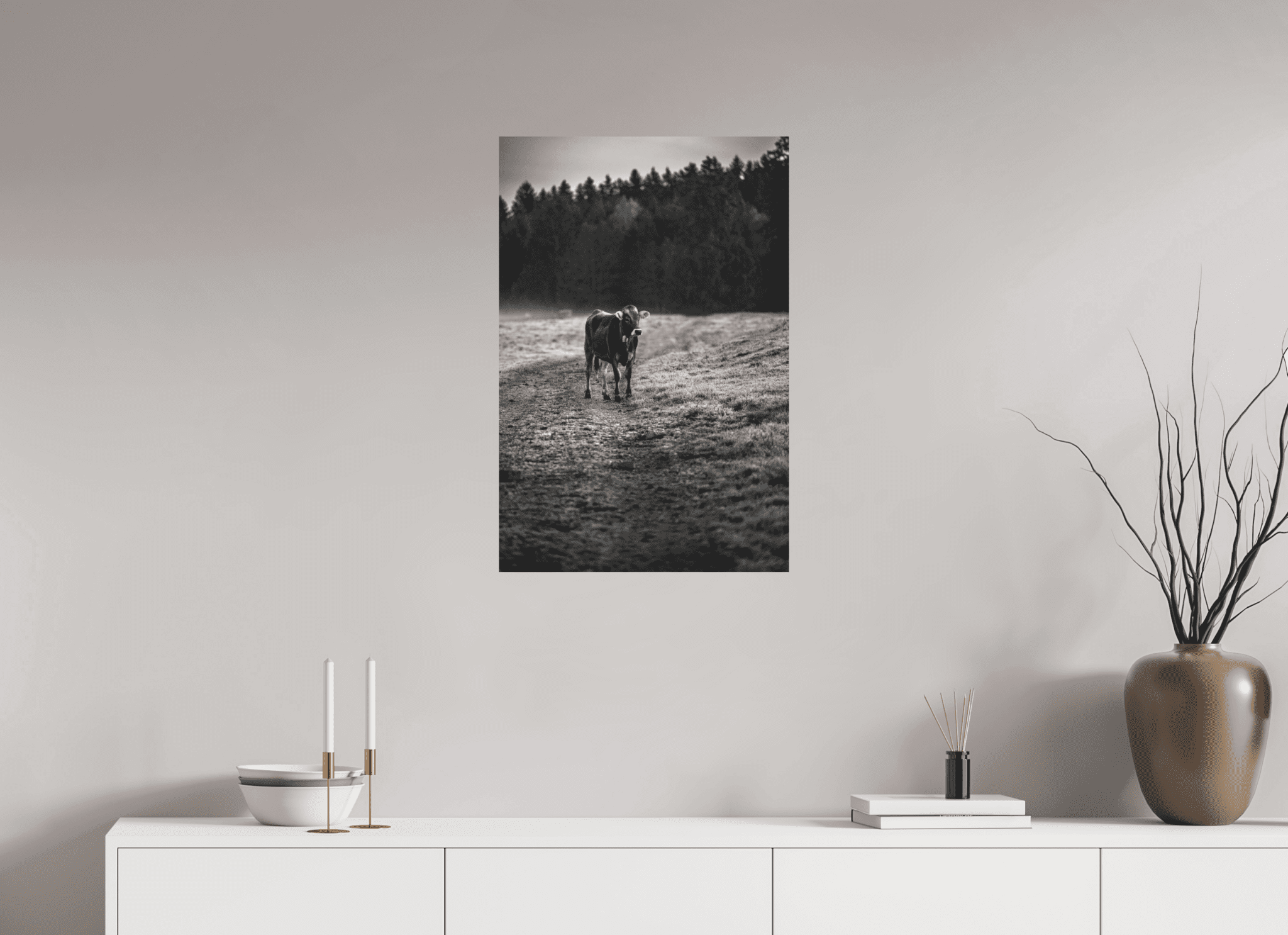 Allgäuer Kuh III SchwarzWeiß Foto - Chris - Frumolt - Shop