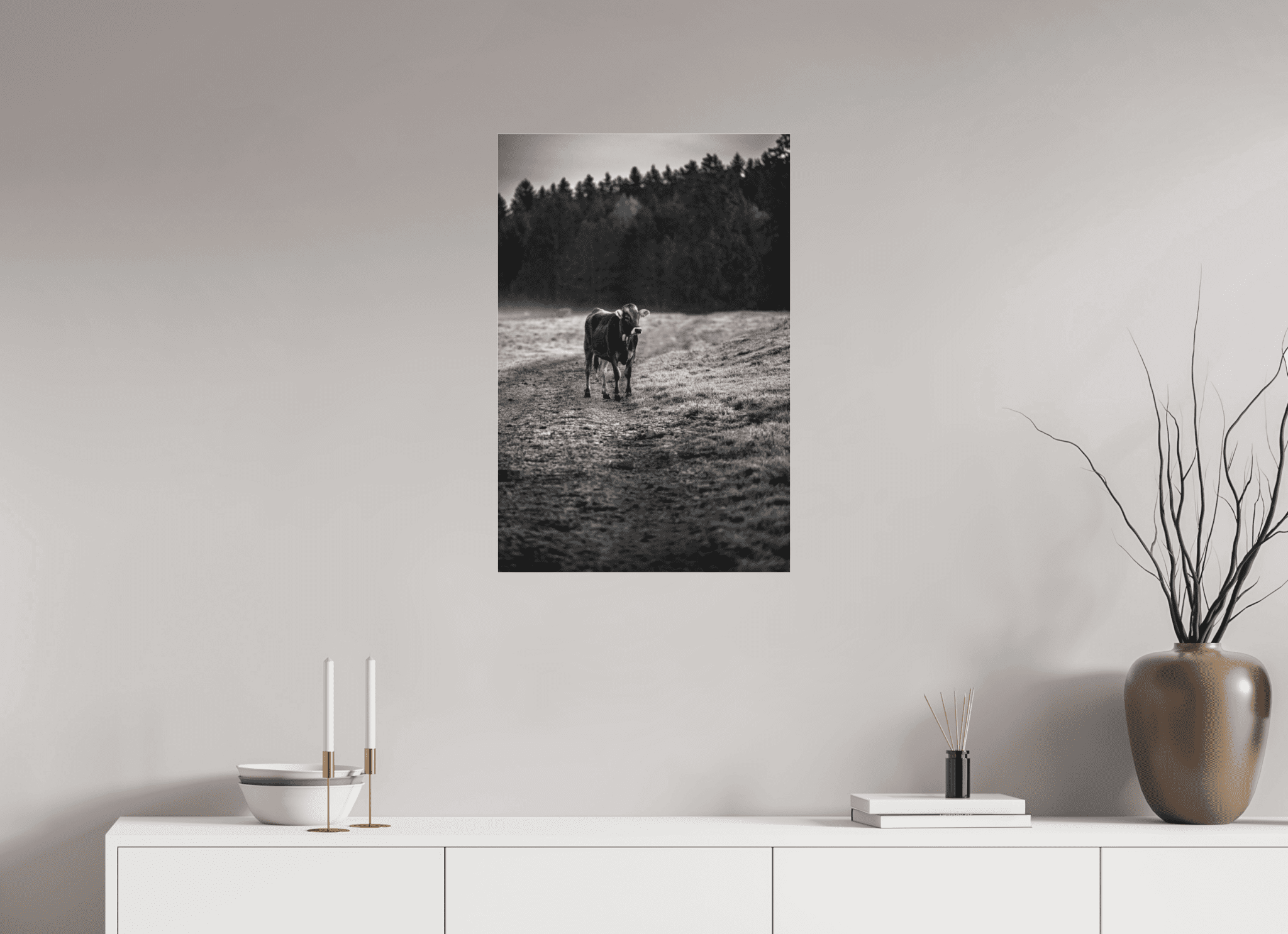 Allgäuer Kuh III SchwarzWeiß Foto - Chris - Frumolt - Shop