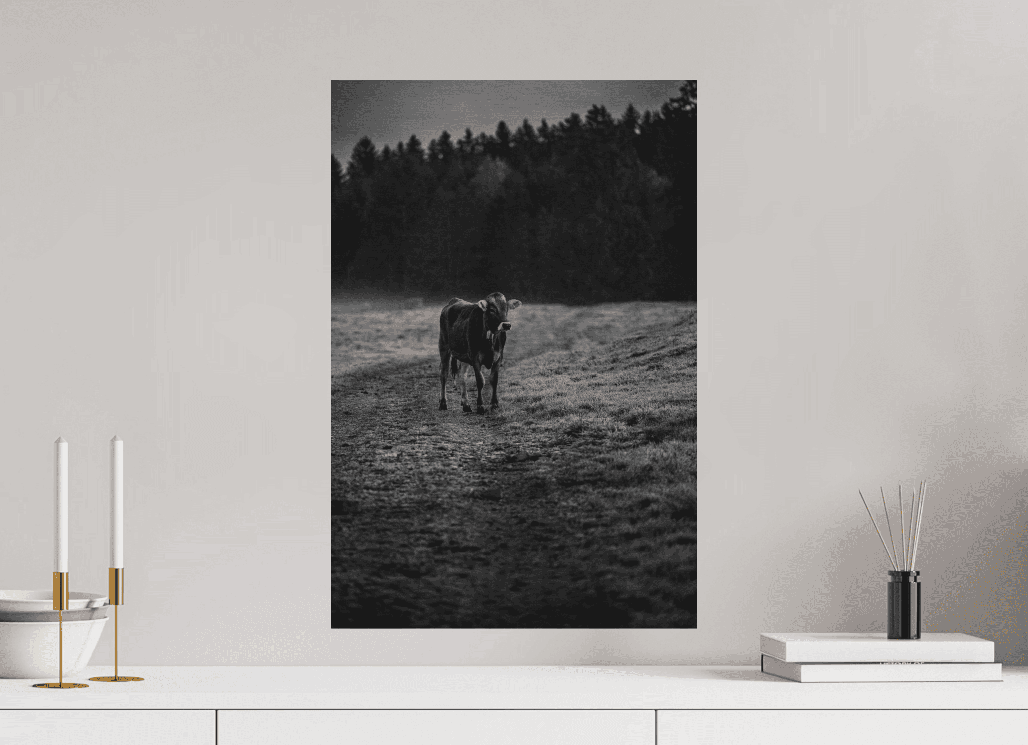 Allgäuer Kuh III SchwarzWeiß Foto - Chris - Frumolt - Shop