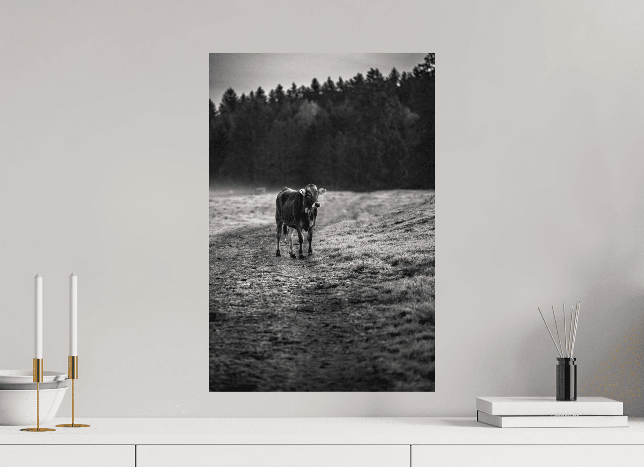 Allgäuer Kuh III SchwarzWeiß Foto - Chris - Frumolt - Shop