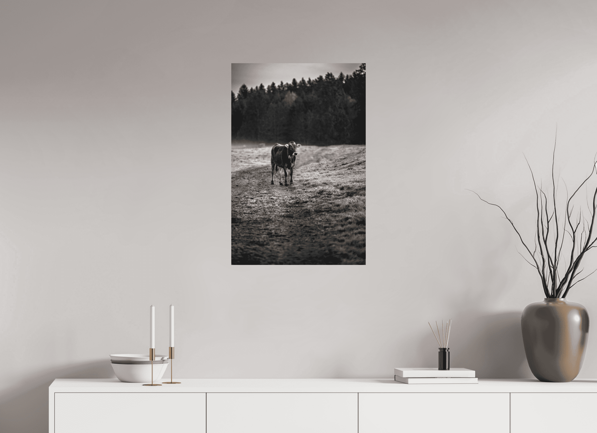 Allgäuer Kuh III SchwarzWeiß Foto - Chris - Frumolt - Shop