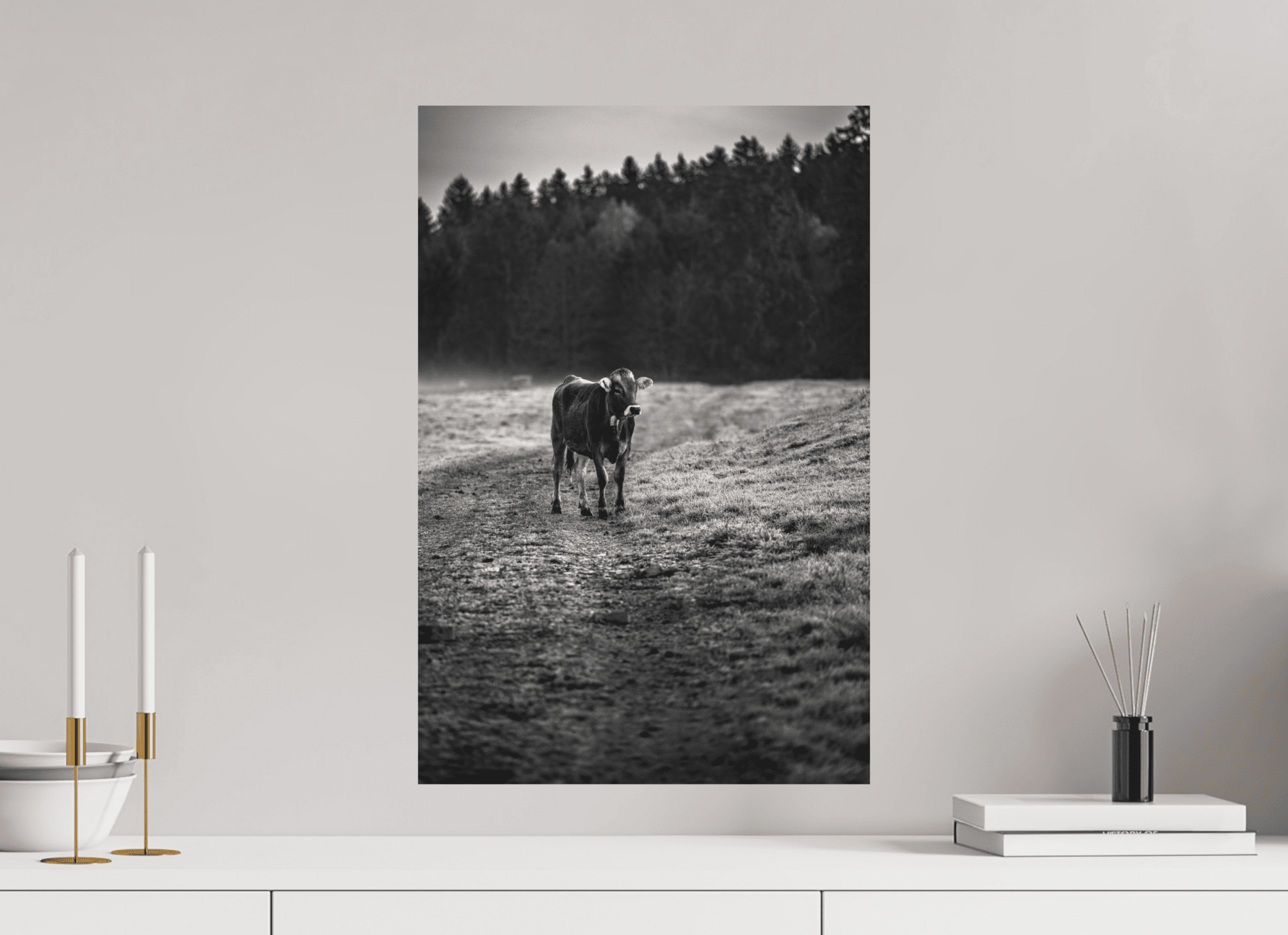 Allgäuer Kuh III SchwarzWeiß Foto - Chris - Frumolt - Shop
