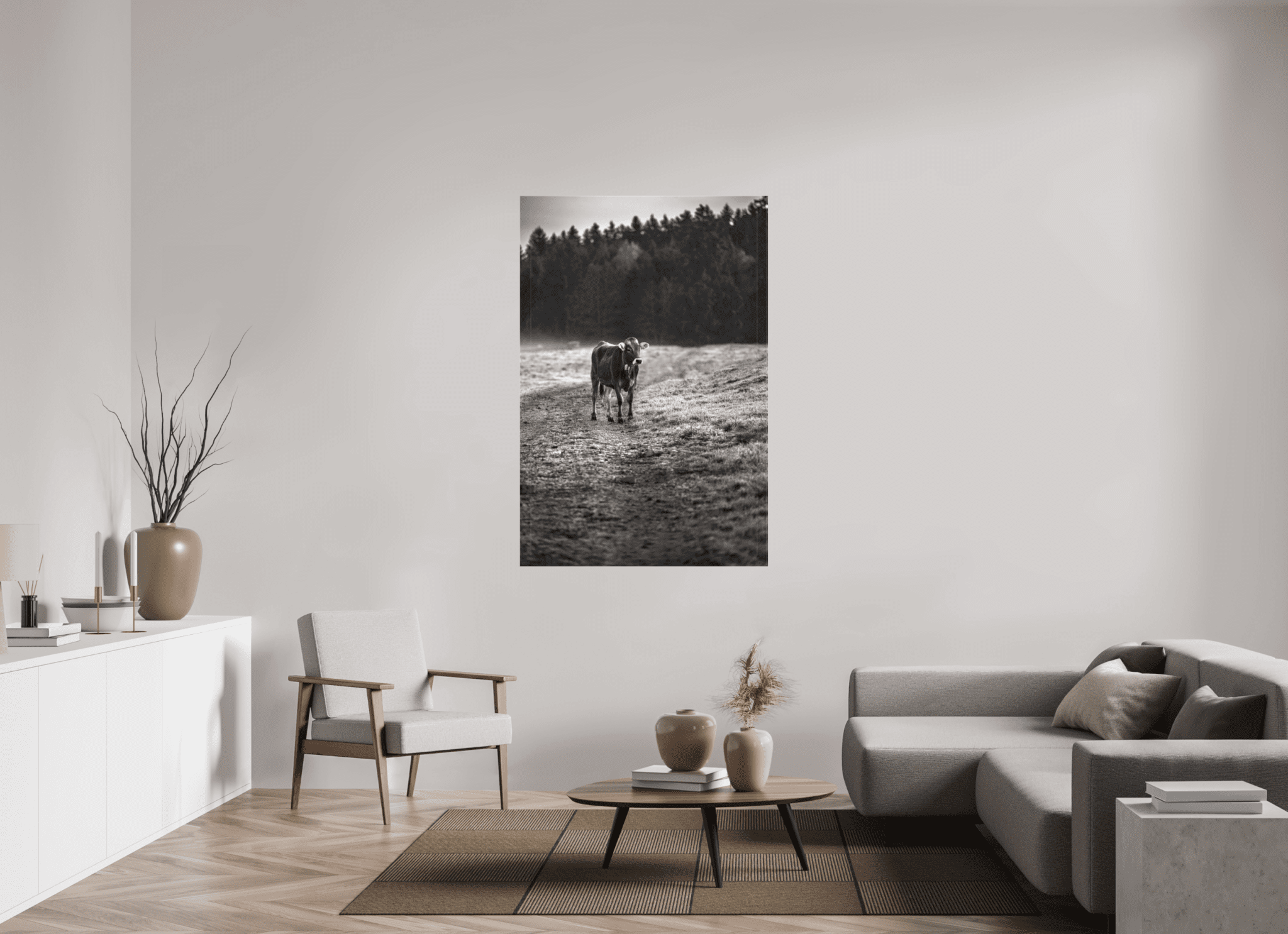 Allgäuer Kuh III SchwarzWeiß Foto - Chris - Frumolt - Shop