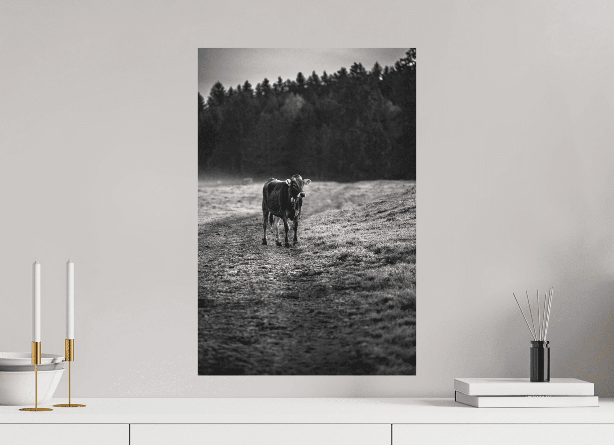 Allgäuer Kuh III SchwarzWeiß Foto - Chris - Frumolt - Shop