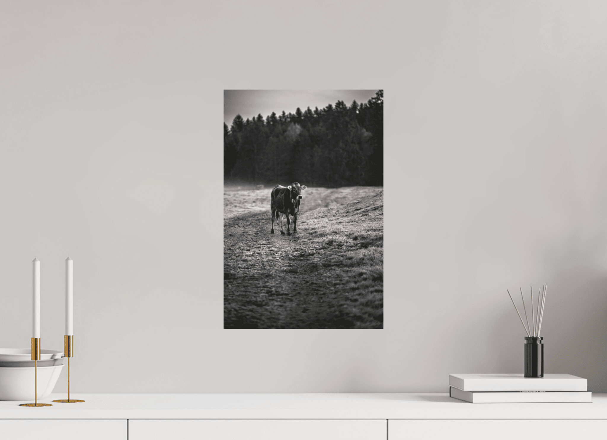 Allgäuer Kuh III SchwarzWeiß Foto - Chris - Frumolt - Shop