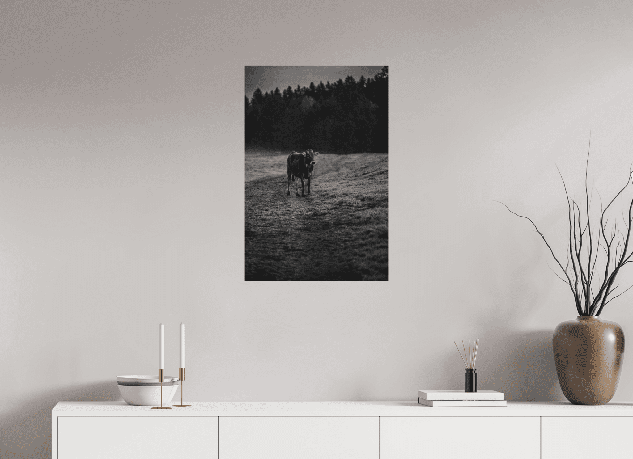 Allgäuer Kuh III SchwarzWeiß Foto - Chris - Frumolt - Shop
