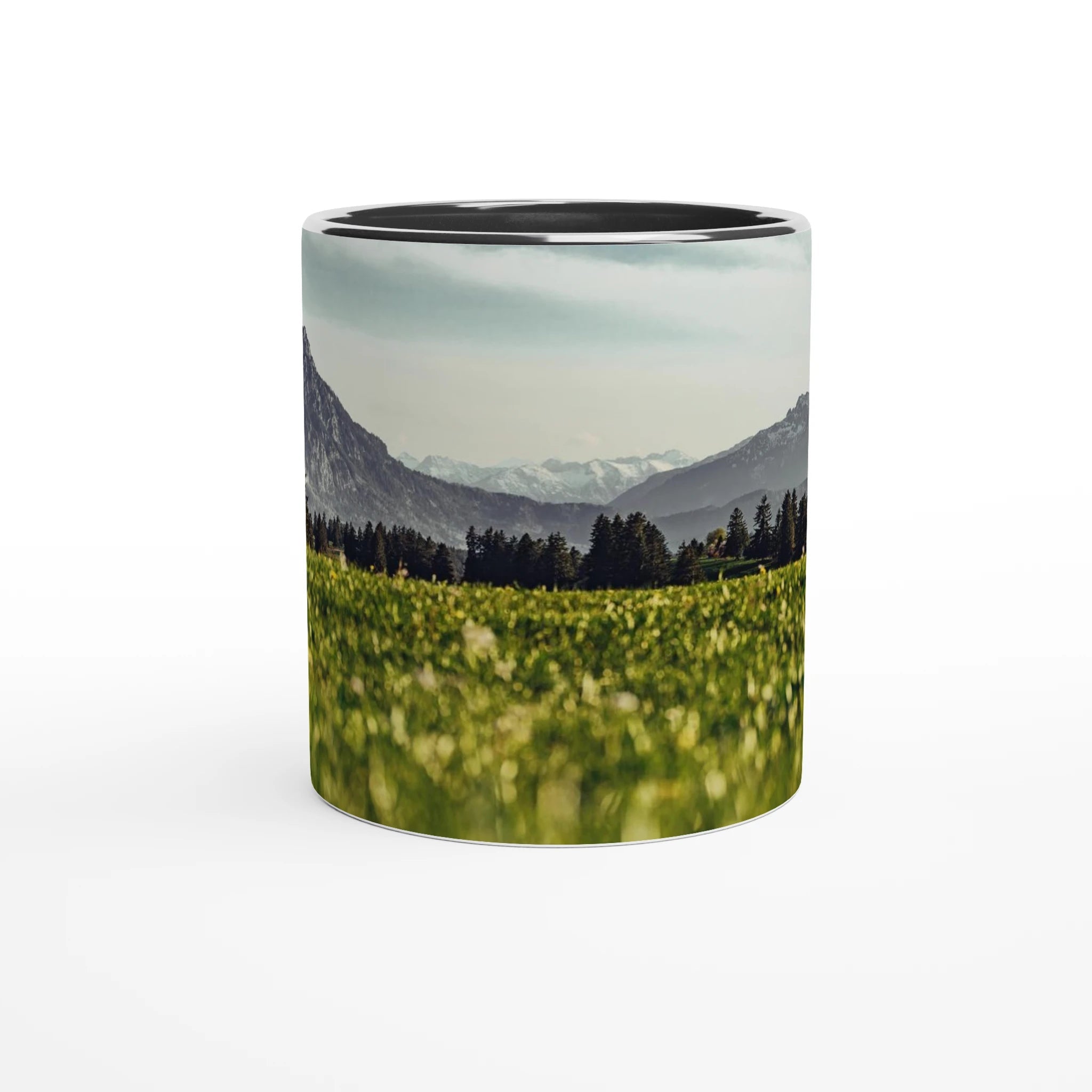 Frühling im Allgäu " 325ml mit Farbe an der Innenseite Keramikschwarz - Chris - Frumolt - Shop