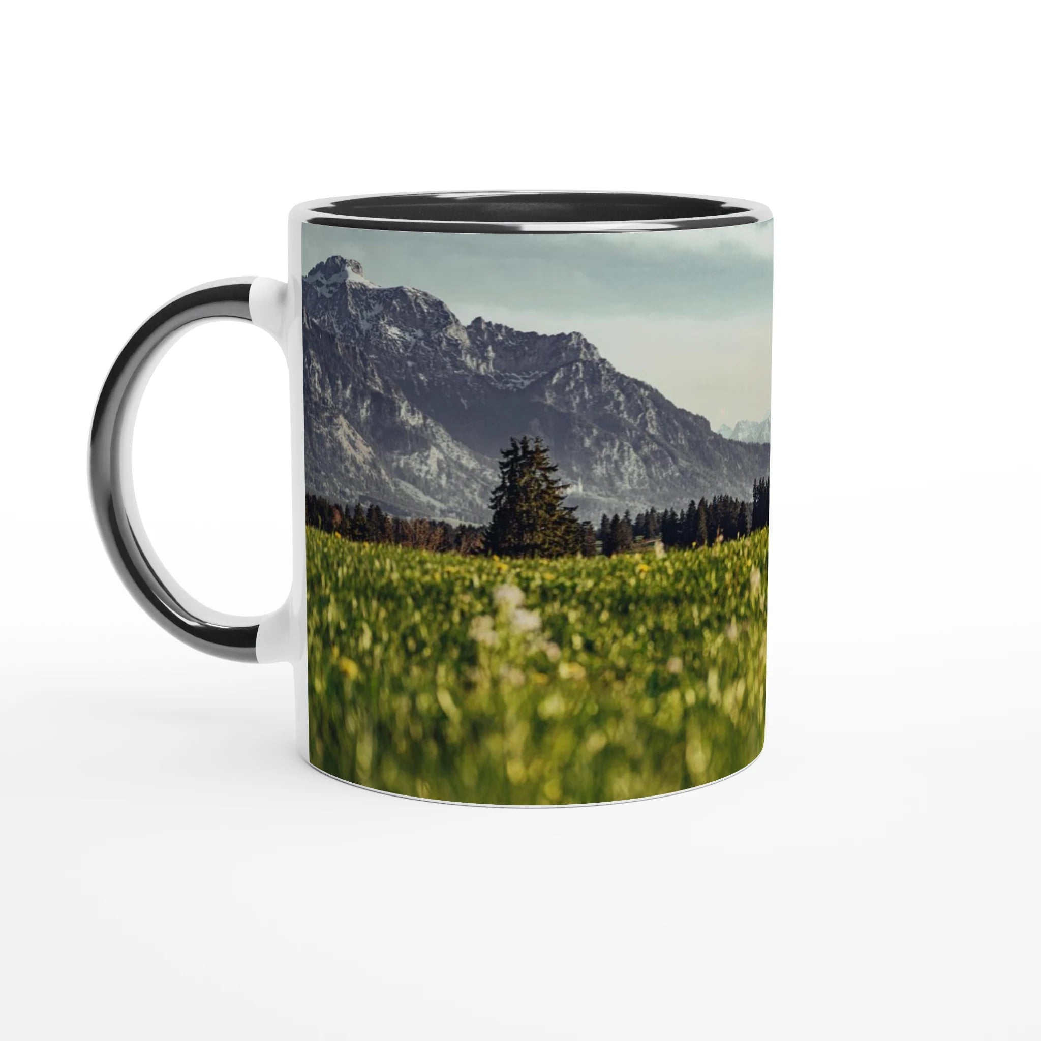 Frühling im Allgäu " 325ml mit Farbe an der Innenseite Keramikschwarz - Chris - Frumolt - Shop