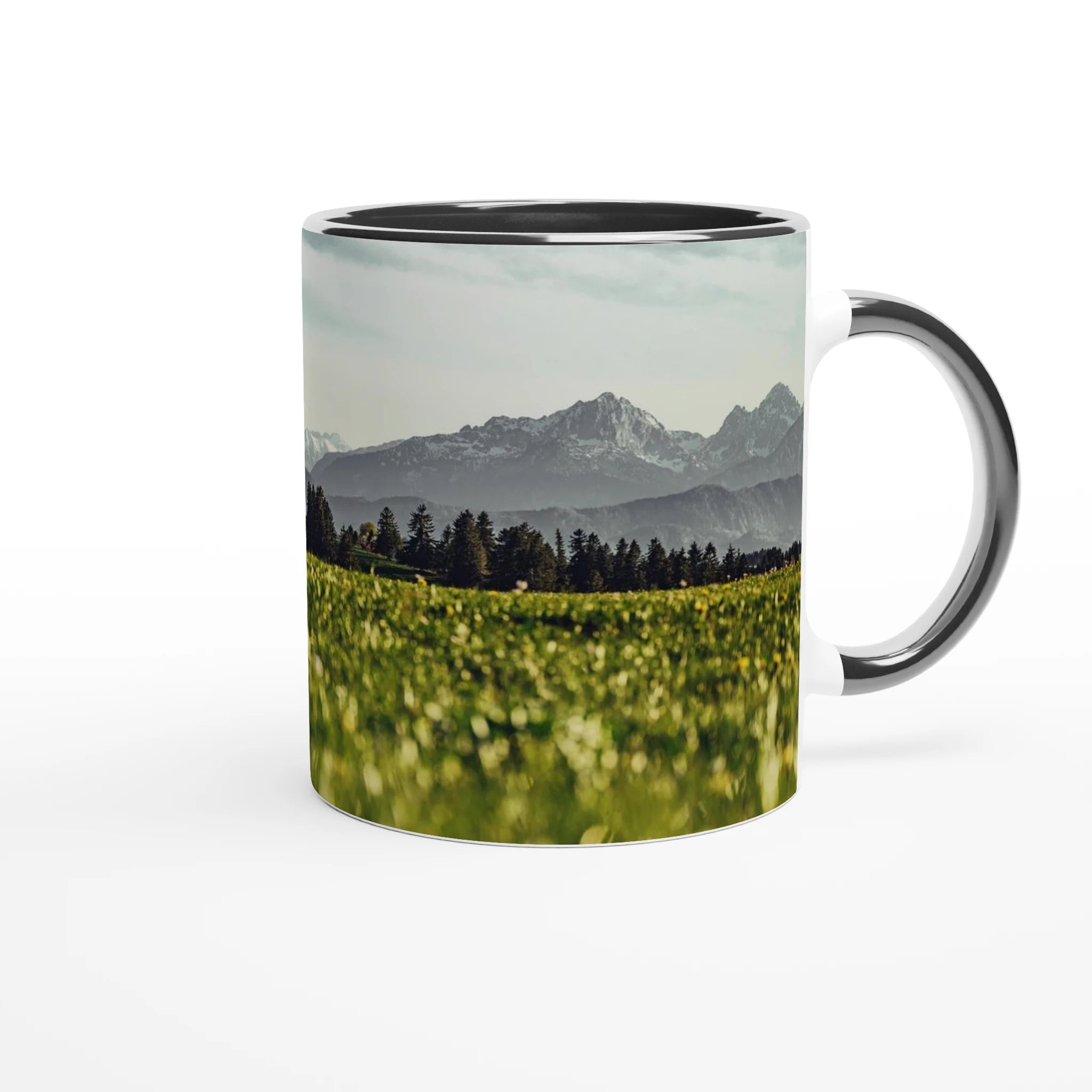 Frühling im Allgäu " 325ml mit Farbe an der Innenseite Keramikschwarz - Chris - Frumolt - Shop