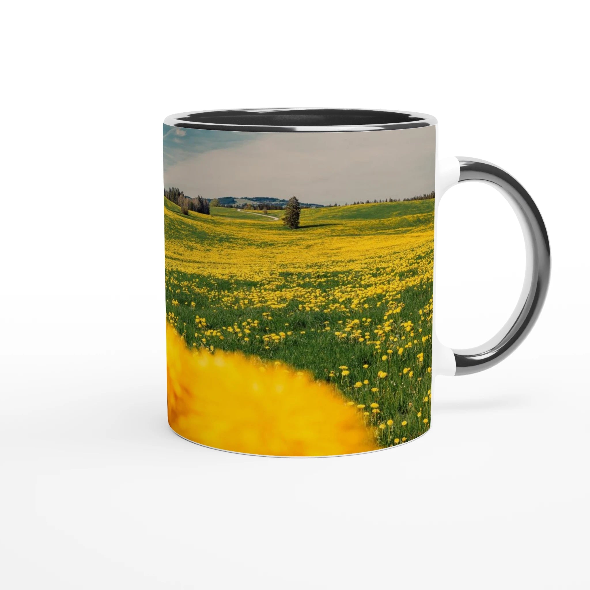 Frühling im Allgäu (Rosshaupten) " 325ml mit Farbe an der Innenseite Keramikschwarz - Chris - Frumolt - Shop
