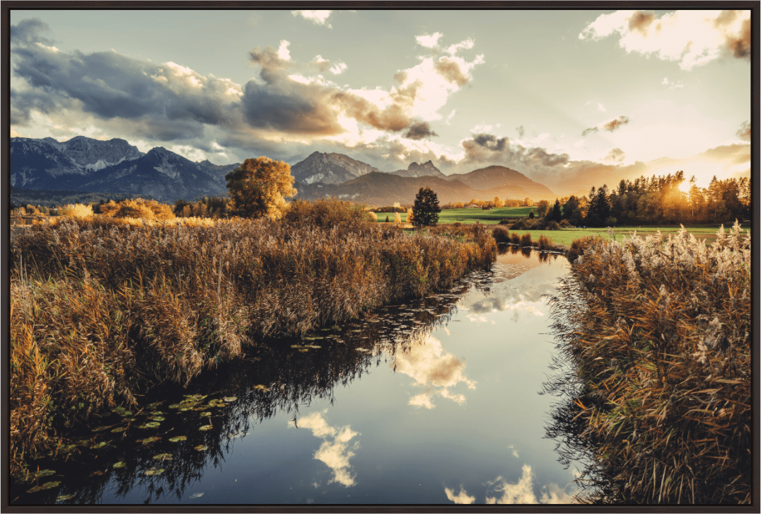 Hopfensee im Allgäu - goldener Herbst in der Abendstimmung - Chris - Frumolt - Shop