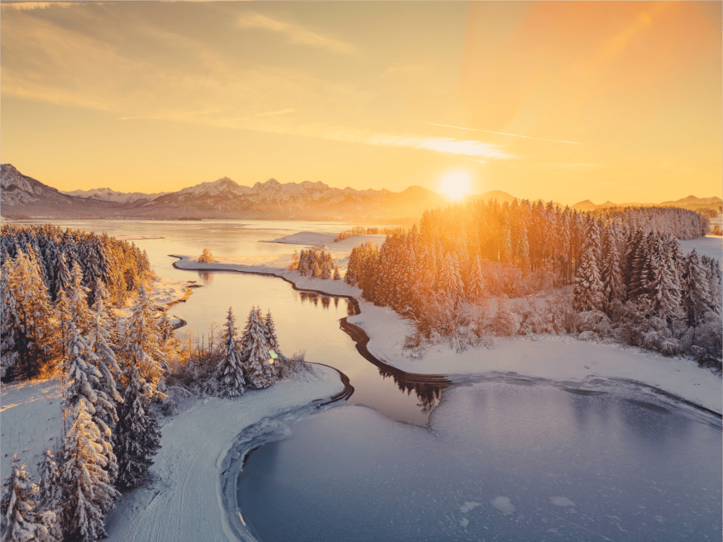 Illasbergsee & Forggensee im Winter. - Chris - Frumolt - Shop
