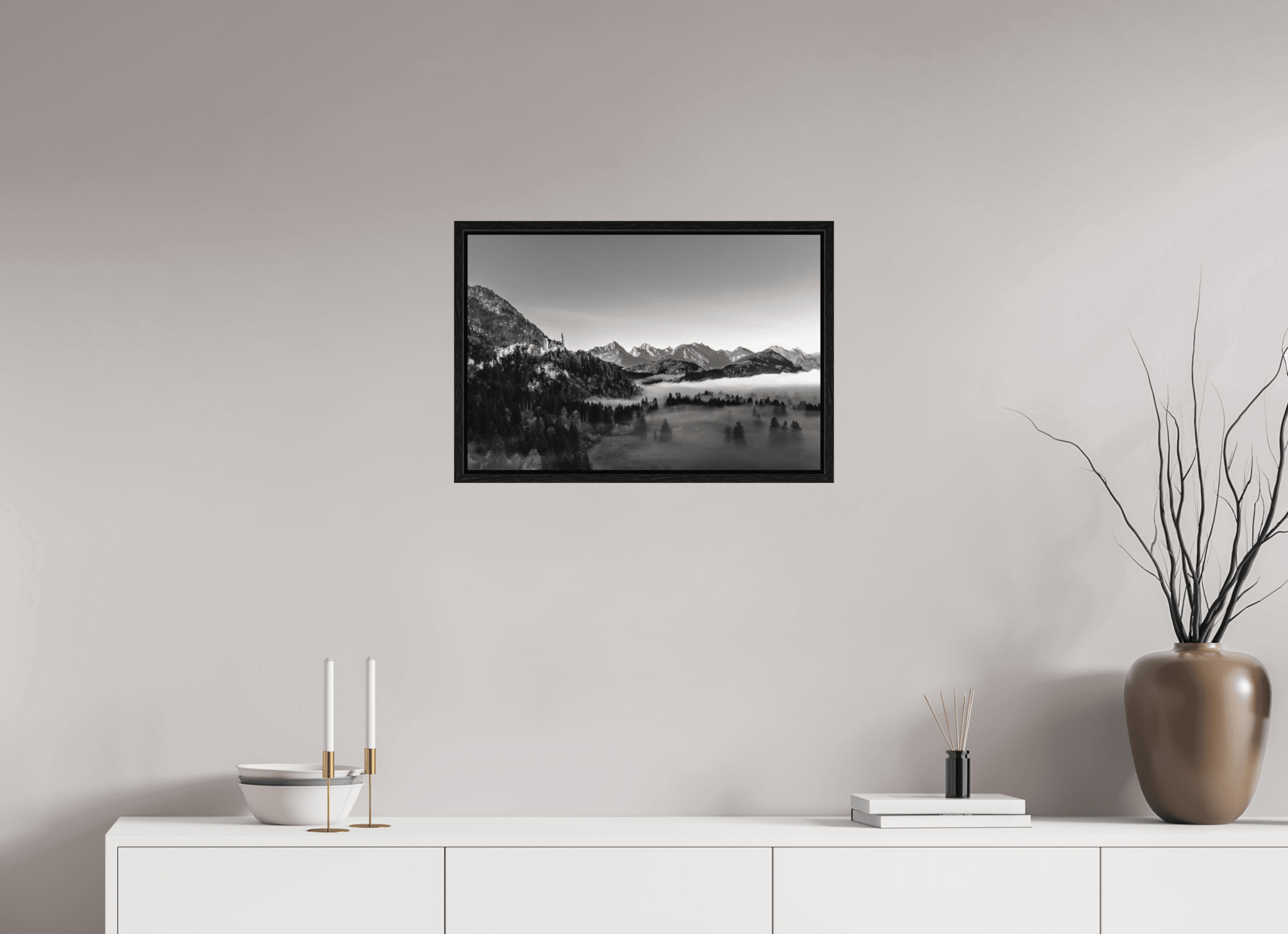 Schloss Neuschwanstein Schwarz Weiß - Chris - Frumolt - Shop