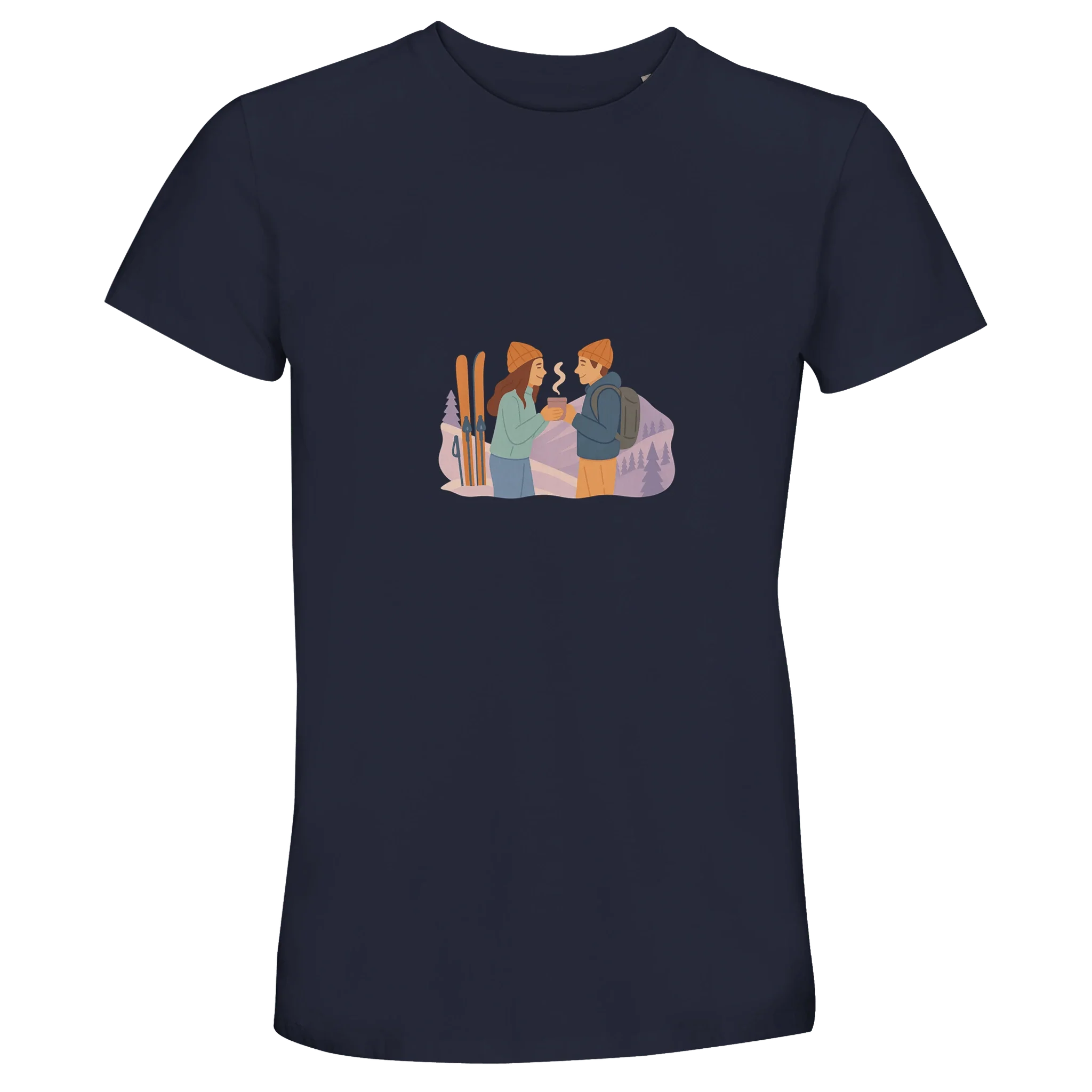 Ski & Coffee - Unisex T-Shirt mit Rundhalsausschnitt aus recyceltem Mischgewebe | SOL'S RE Crusader 04233 - Chris - Frumolt - Shop