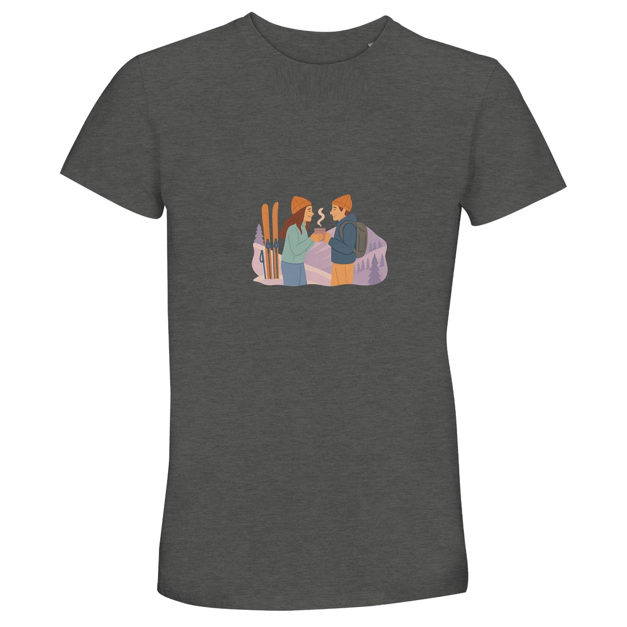 Ski & Coffee - Unisex T-Shirt mit Rundhalsausschnitt aus recyceltem Mischgewebe | SOL'S RE Crusader 04233 - Chris - Frumolt - Shop