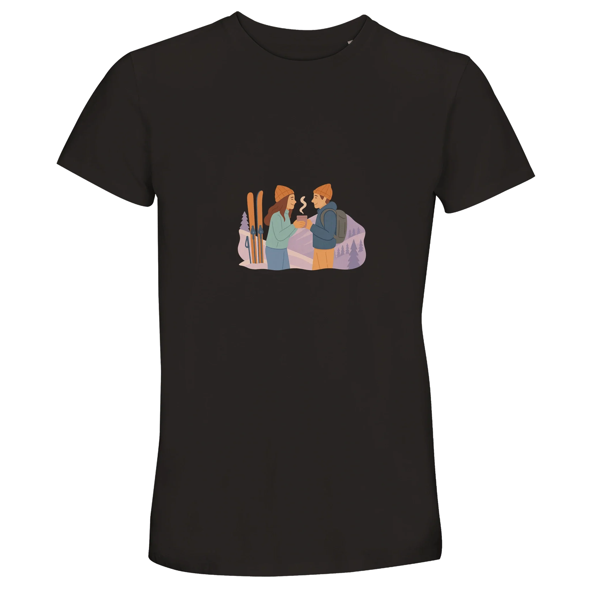 Ski & Coffee - Unisex T-Shirt mit Rundhalsausschnitt aus recyceltem Mischgewebe | SOL'S RE Crusader 04233 - Chris - Frumolt - Shop