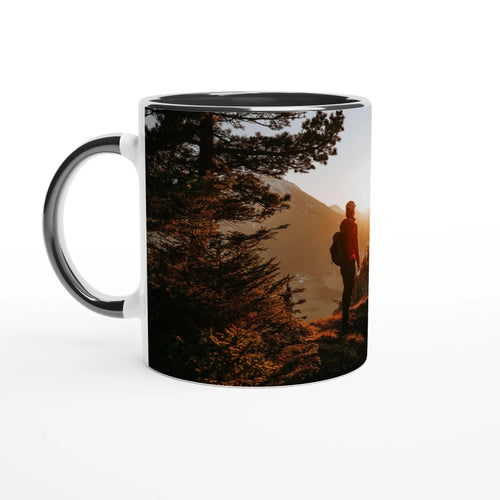 "Sonnennuntergang im Allgäu (Pfronten) " 325ml mit Farbe an der Innenseite Keramikschwarz - Chris - Frumolt - Shop