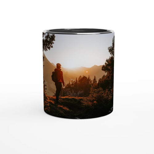 "Sonnennuntergang im Allgäu (Pfronten) " 325ml mit Farbe an der Innenseite Keramikschwarz - Chris - Frumolt - Shop