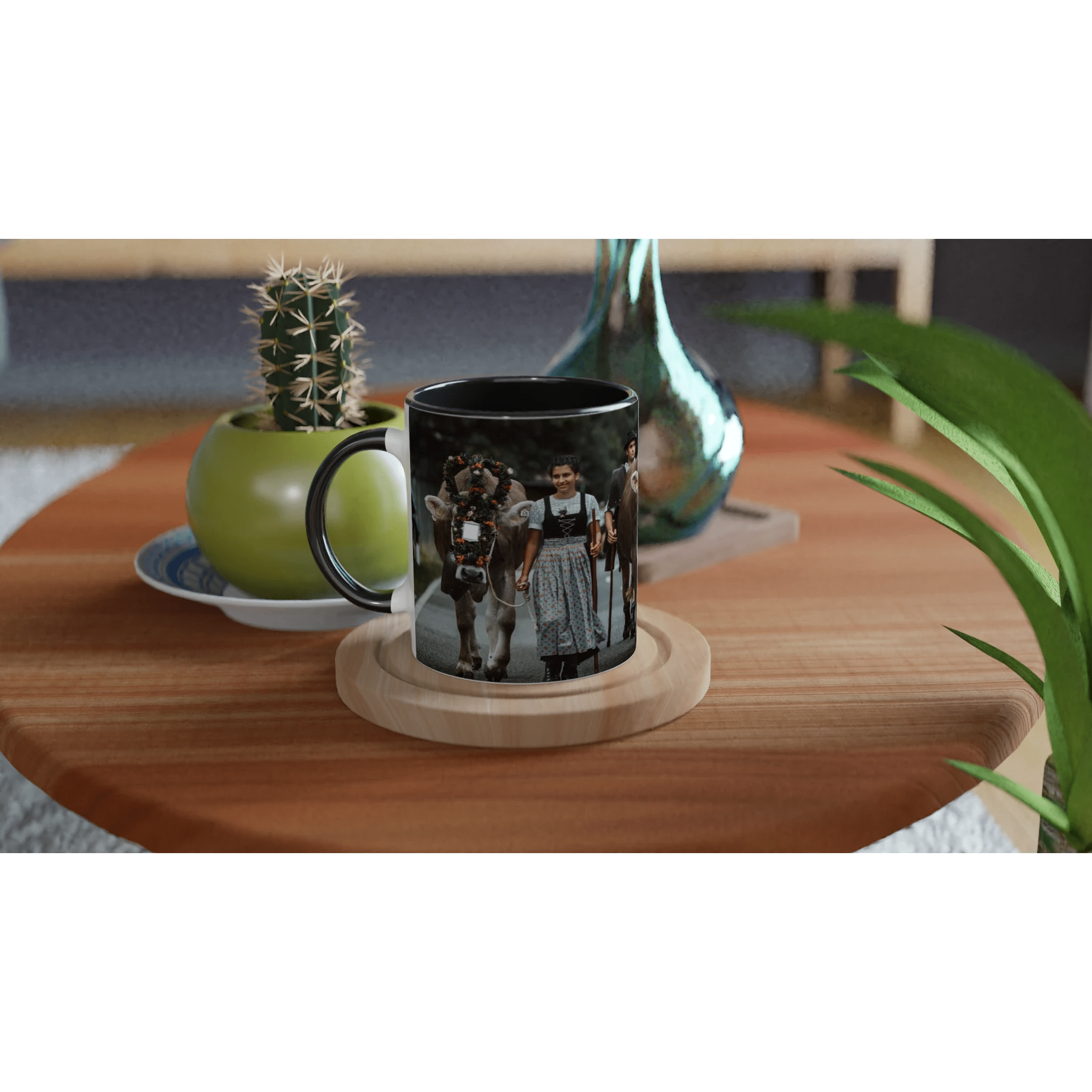Tasse "Bad Hindelang VII 2025" 325ml mit Farbe an der Innenseite Keramikschwarz - Chris - Frumolt - Shop