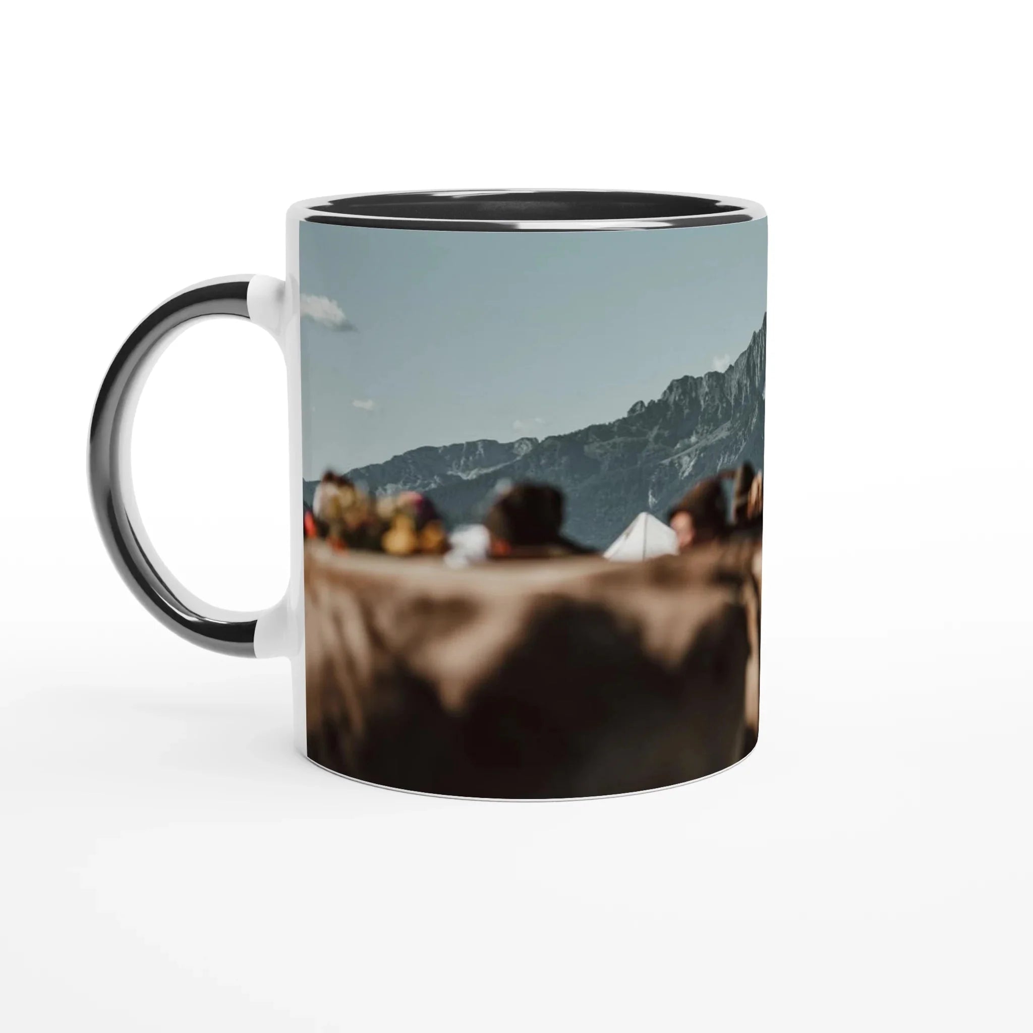 Tasse "Viehmarkt Buching 2025" 325ml mit Farbe an der Innenseite Keramikschwarz - Chris - Frumolt - Shop