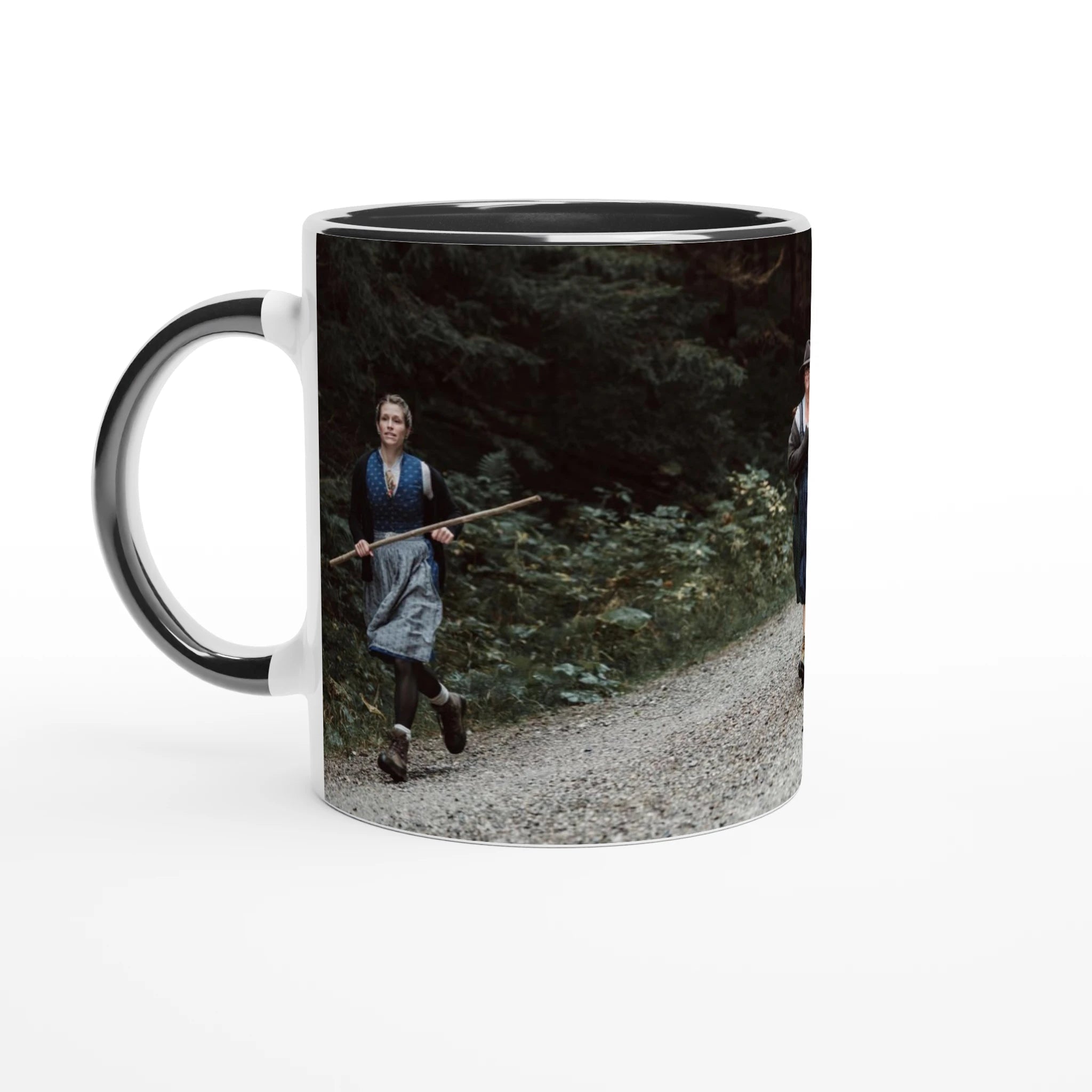 Tasse "Viehscheid Nesselwang XII 2025" 325ml mit Farbe an der Innenseite Keramikschwarz - Chris - Frumolt - Shop