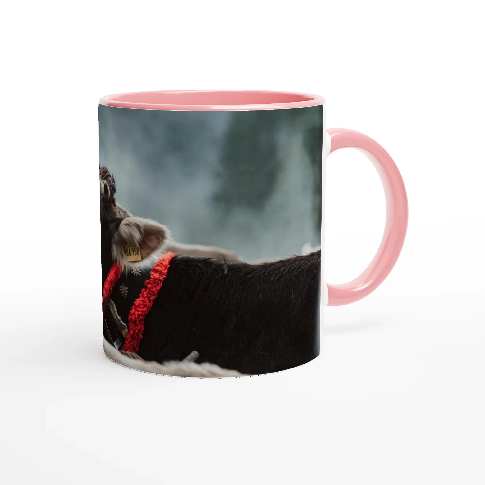 Weiße Keramiktasse 11oz mit Farbe an der Innenseite Keramikrosa - Chris - Frumolt - Shop