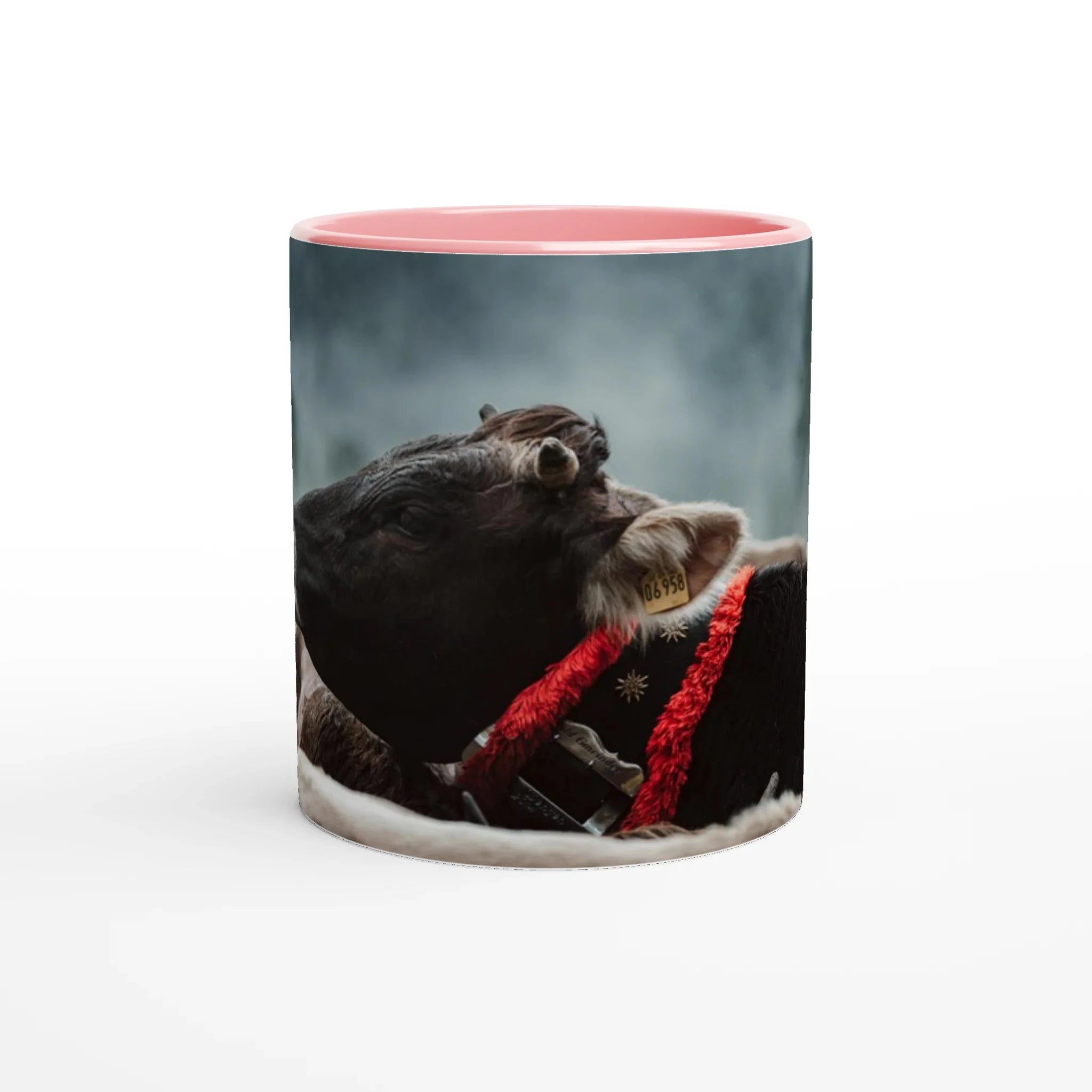 Weiße Keramiktasse 11oz mit Farbe an der Innenseite Keramikrosa - Chris - Frumolt - Shop