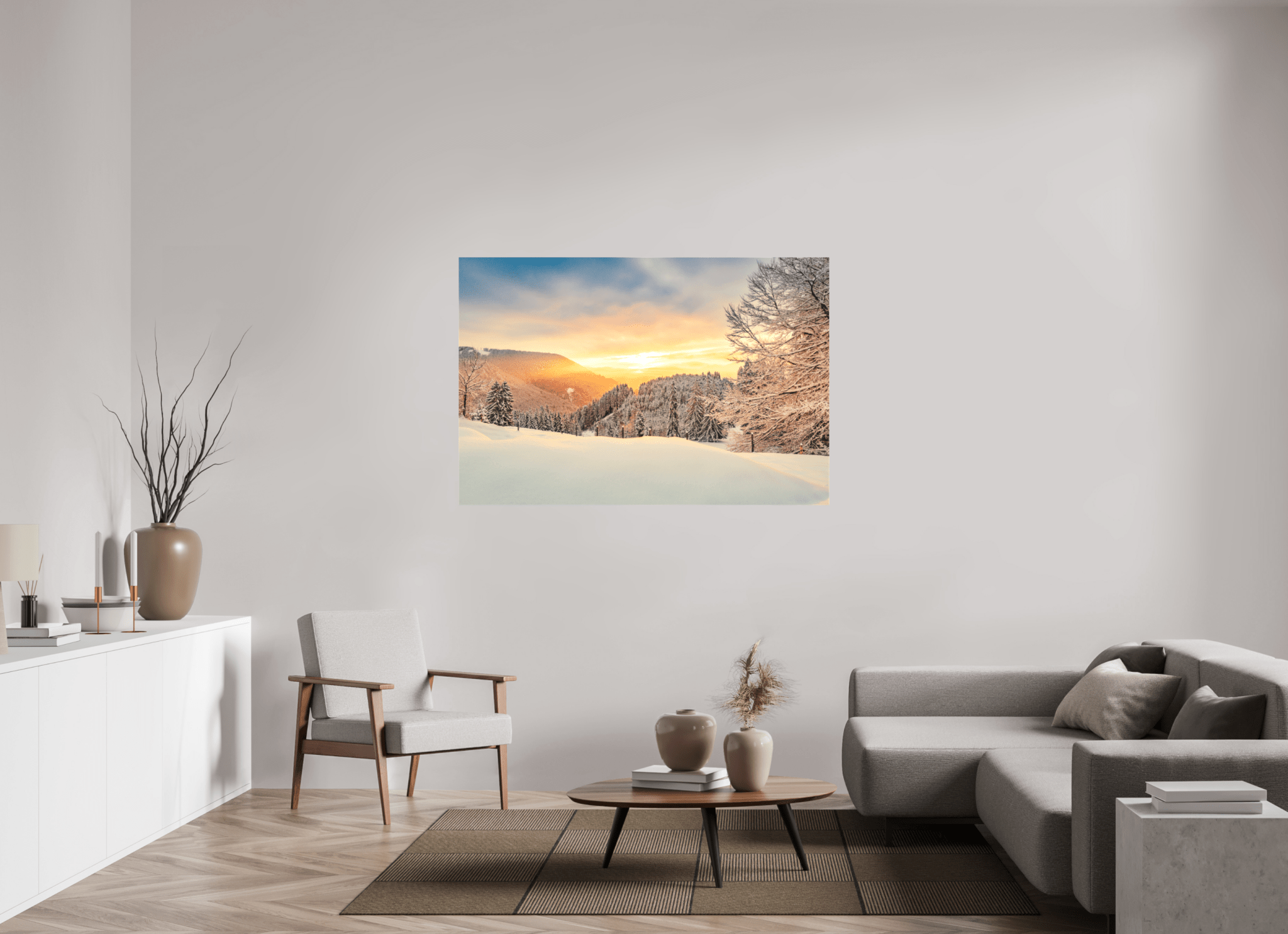 Winterlicher Buchenberg bei Sonnenaufgang. - Chris - Frumolt - Shop