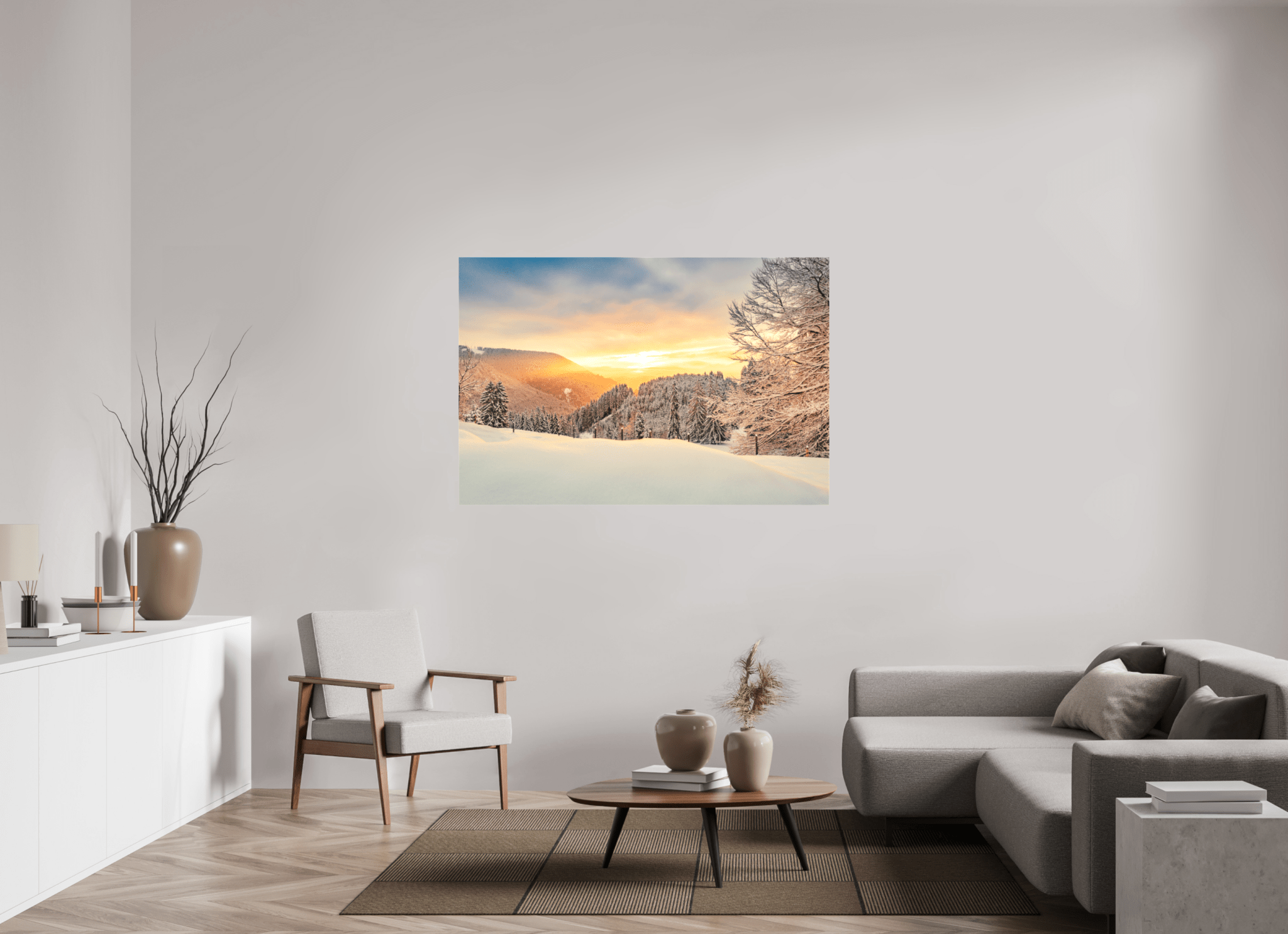 Winterlicher Buchenberg bei Sonnenaufgang. - Chris - Frumolt - Shop