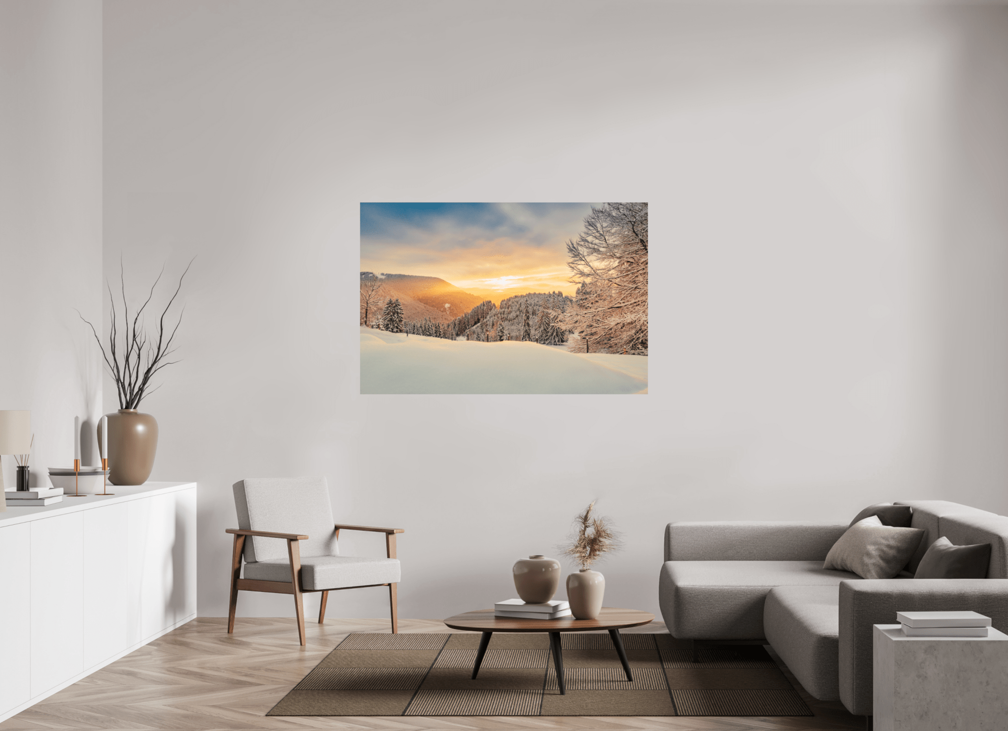 Winterlicher Buchenberg bei Sonnenaufgang. - Chris - Frumolt - Shop