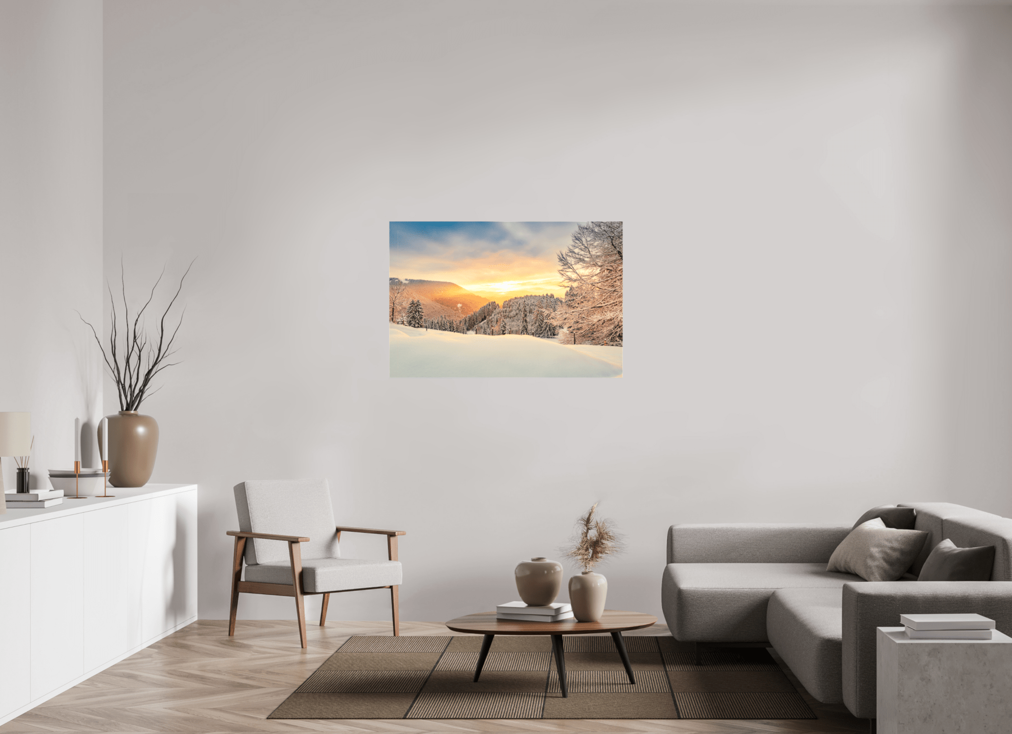 Winterlicher Buchenberg bei Sonnenaufgang. - Chris - Frumolt - Shop